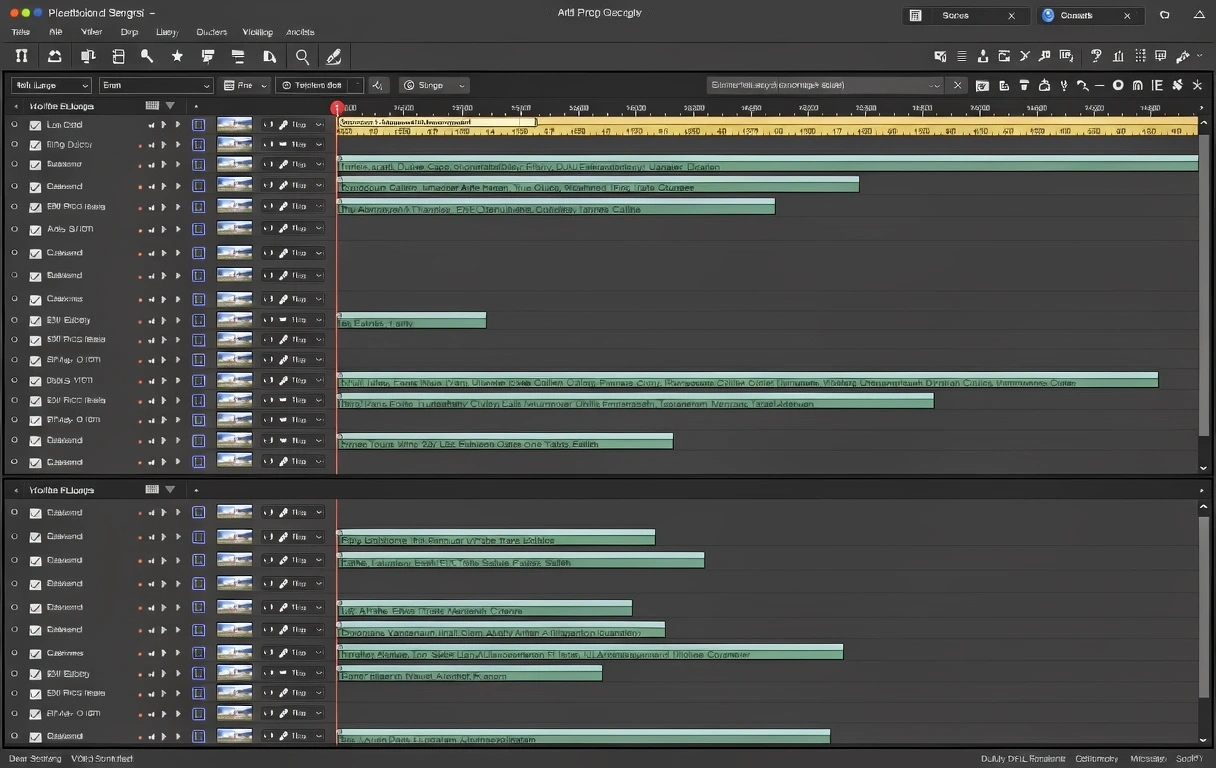Interfaz de montaje audiovisual profesional